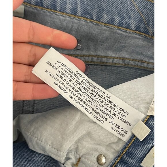 Massimo Dutti Womens Jeans EU 38 US 6 Straight Leg Blue High rise 5051/852 NWT - Picture 10 of 16